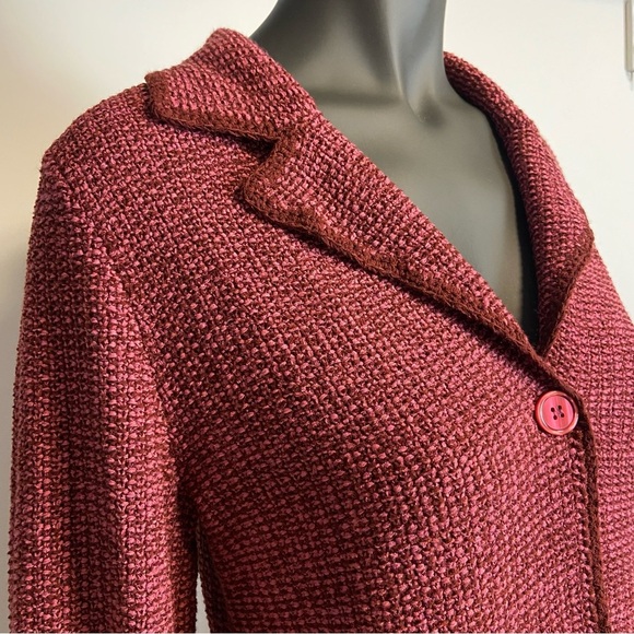 VTG coldwater creek / knit pink purple blazer L - Picture 4 of 8